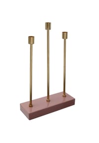 Kayoom - Kerzenhalter Art Deco 325 - dunkellila - silber