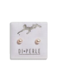 DI PERLE® DI PERLE Schmuckkollektion - Süßwasser Zuchtperlen Ohrringe Ohrstecker aus 925er Silber platiniert - weiß