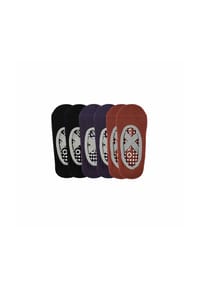MUNADUNA - 3er-Pack Yoga-Socken mit Kreuzriemen Yoga-Socken,Baumwolle,Anti-Rutsch - Klassik-Grau Mix