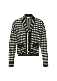 s.Oliver BLACK LABEL - Cardigan, V-Ausschnitt, für Damen - 99X4  GREY/BLACK