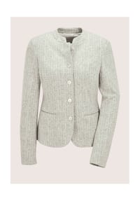 MADELEINE - Eleganter Businessblazer mit Stehkragen - steingrau / wollweiß