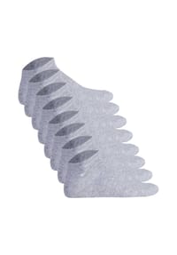 TOM TAILOR - 8er Pack Unisex Socken - Basic, Sneakersocken, einfarbig - Grau