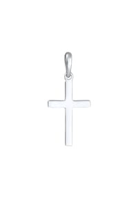elli. - Anhänger Kreuz Schlicht Glaube Religion 925 Silber - Gold