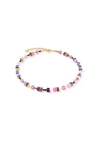CŒUR DE LION GeoCUBE® - Iconic Halskette, rosa-flieder - Rosa/Flieder