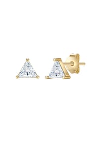 GLANZSTÜCKE MÜNCHEN - Damen Ohrringe aus 925/- Sterling Silber in Gelbgold mit Zirkonia - gelbgold