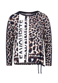 BETTY BARCLAY - Casual-Shirt mit Tunnelzug - Dunkelblau/Weiß