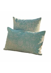 LOBERON - Kissenhülle 2er Set Morwell türkis/beige - türkis/beige