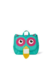 Affenzahn - Kulturtasche "Eule", Ziehzunge - TÜRKIS, PINK