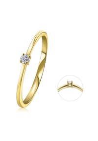 ONE ELEMENT Timeless Diamonds - 0,05 ct Diamant Brillant Ring aus 585 Gelbgold - gold