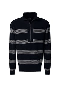 pierre cardin - Strickpullover mit Streifenmuster - Perlweiss