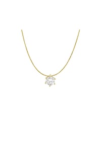 MONCARA - Damen Anhänger mit Kette, 585 er Gold, 1 Diamant ca. 0,50 Karat - Gelbgold