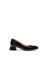 Kazar - Pumps aus Lackleder mit niedrigem, breitem Absatz - Schwarz