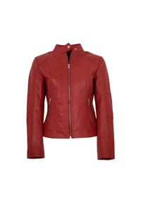 MADDOX - Damen Lederjacke Lammnappa rot - rot