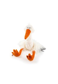 sigikid® - Kuscheltier Happy Betty Kikeriki , für Kinder und Erwachsene - weiß/orange