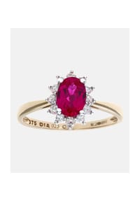 Diamant L'eternel - Cluster Ring, mit 0.25 ct Diamant, 375 Gelbgold - gold