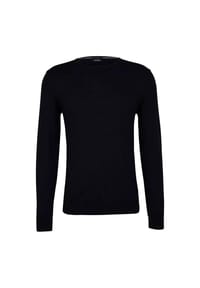 JOOP! - Herren Strickpullover - JK-01Denny, Rundhals, Feinstrick, Wolle, uni - Blau