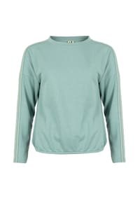 ROADSIGN® australia - Damen Sweatshirt Motion mit Kontraststreifen und Gummibund - grün