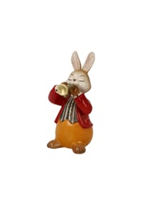 Goebel Figur Hase - Eifriger Trompeter - Osterhasen - Bunt