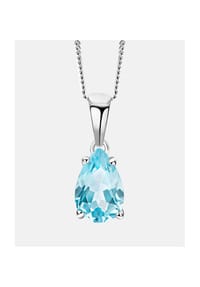 Diamant L'eternel - Halskette mit Blautopas, 375 Weißgold - white gold