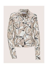 MADELEINE - Kurzblazer mit floralem Muster - cappuccino / multicolor