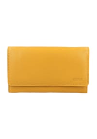Mika - Geldbörse Leder 17 cm - gelb