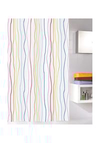 Kleine Wolke® - Duschvorhang "Jolie", 180x200 cm - weiß, mehrfarbig