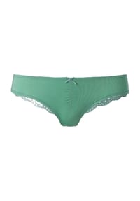 LASCANA - String, Mikrofaser, florale Spitze, für Damen - 1XBLACK
