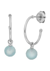 Leaf - Damen Creolen "Flying Gem", 925er Silber, Aqua Calzedon - SILBER