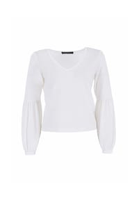freshlions - Langarmshirt Viveka aus samtig, weichem Stoff hergestellt - beige