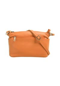 Cluty - Umhängetasche Echt Leder, Made In Italy - beige