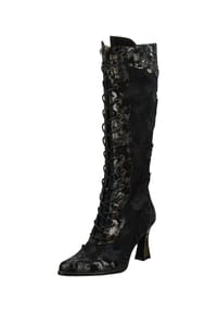 LAURA VITA® - Leder/Textil Stiefel - Schwarz