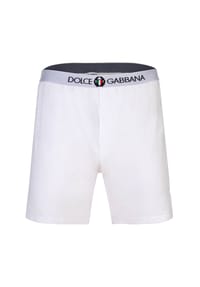 DOLCE & GABBANA - Herren Jersey-Boxershorts - Shorts, Logo-Bund, Stretch Baumwol - Blau