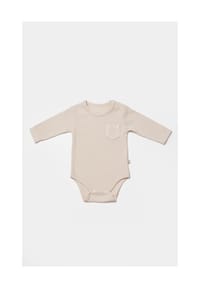 biorganic - Langarmbody, Waffelstruktur, Bio Baumwolle, GOTS zertifiziert, Unisex - Beige