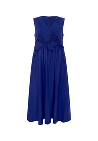 BETTY BARCLAY - Midikleid mit V-Ausschnitt - dunkelblau