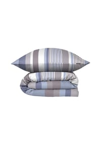 SCHIESSER - Bettwäscheset Hoops - Baumwollsatin - 2-teilig - Blau