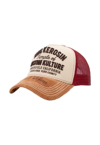 KING KEROSIN - Trucker Cap mit besticktem 3D Schriftzug Temple Of Kustom Kulture - offwhite