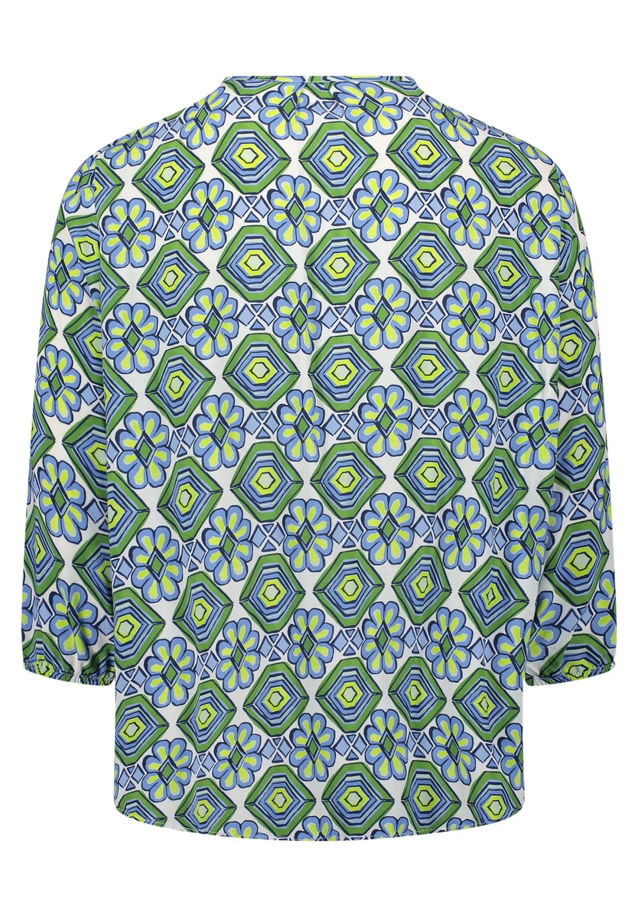 Cartoon Casual-Bluse Mit Muster, GrüN, 34