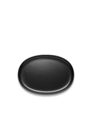 eva solo - Teller Nordic Kitchen Servierteller Oval, Steinzeug, Schwarz, 31 cm - Schwarz