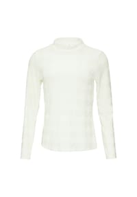 s.Oliver BLACK LABEL - Langarmshirt, Stehkragen, für Damen - 0200  WHITE