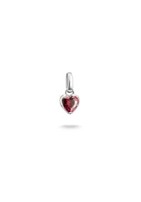 Thomas Sabo - Charm-Anhänger Herz Geburtsstein Juli Connect - silberfarben, dunkelrot