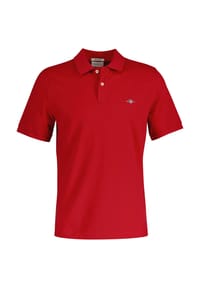 GANT - Herren Poloshirt - REGULAR SHIELD, Kurzarm, Knopfleiste, Pique, Stickerei - Anthrazit