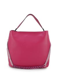 HARPA - Shopper HALIN mit Schultergurt aus silberfarbenen Kettengliedern - arctic white