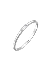 elli. PREMIUM - Ring Stapelring Topas Rechteck Verlobung 585 Weißgold - Weiß