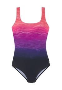 LASCANA - Badeanzug, schnelltrocknend, Shapingeinsatz, für Damen - 3762 BLACK GREEN