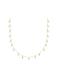Luluandjane - Damen Kette aus Metall-Legierung in Gelbgold mit Muschelkernperle - gelbgold