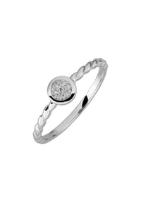 LYOMI - Ring 585/- Gold 7 Diamant Lab Grown 0,05ct. - weiß