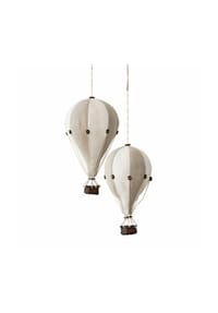 LOBERON Deko-Heißluftballon 2er Set Merrybean creme/grau - Kinderaccessoires - creme/grau
