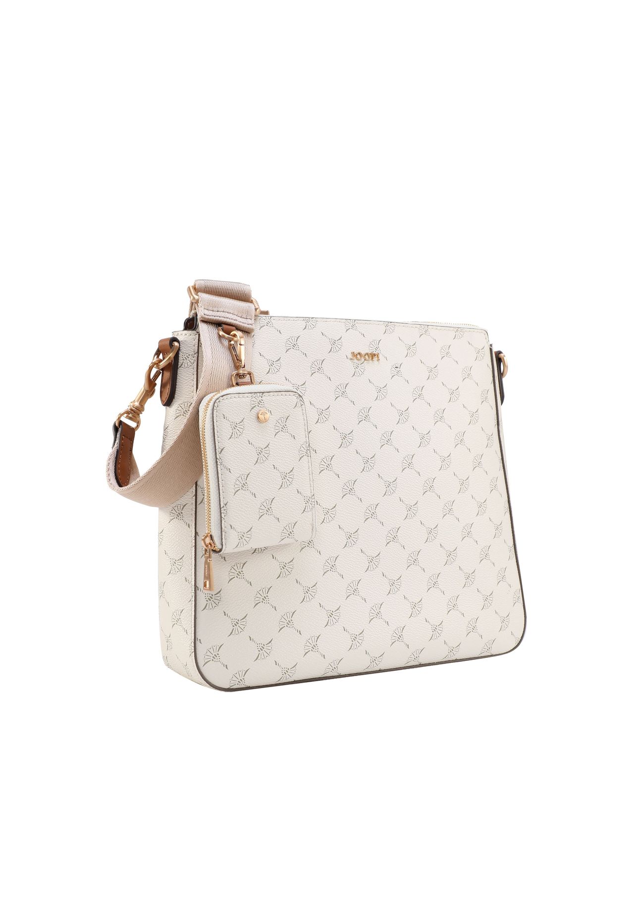 Joop! UmhäNgetasche "Jasmina", Logo-Print, Utensilientasche, FüR Damen, Weiß