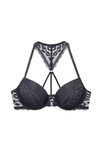 LASCANA - Push-Up-BH Lorena, Spitze, für Damen - BLACK