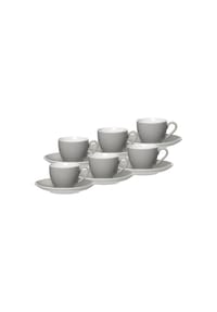 Ritzenhoff & Breker Espressotassen und -untertassen Doppio 80 ml 6er Set - DOPPIO - blau